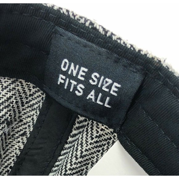 Cult Of Individuality Black White Wool Herringbone Snapback Baseball Hat Cap - Picture 8 of 8